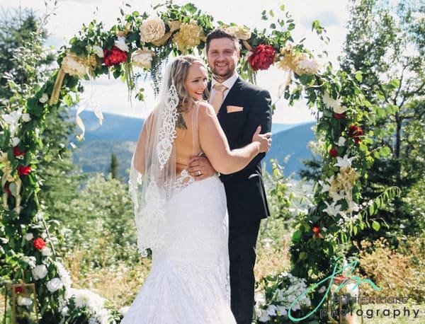 Image of Monica Beets wedding photo with her husband Tyler