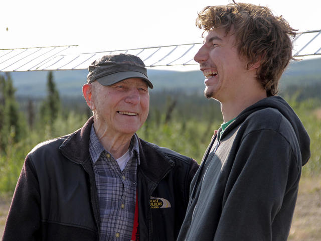 Image of Parker Schnabel with his grandfather