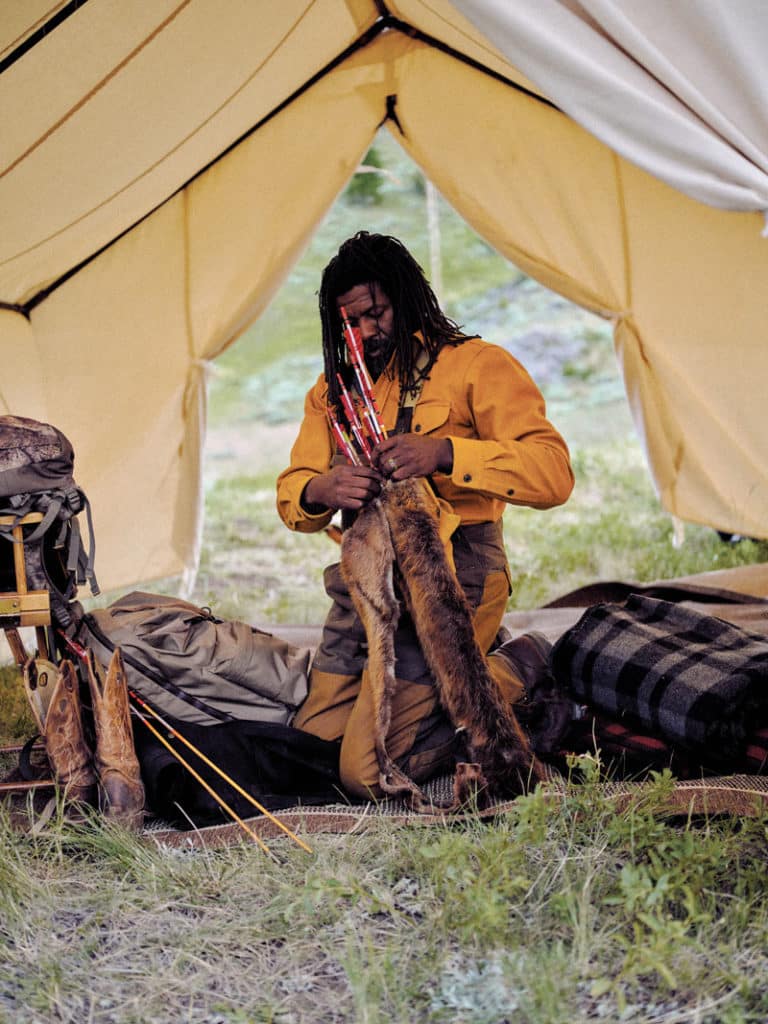 Image of ray Livingston in a camping 